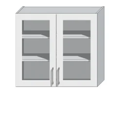 Meble Kuchenne></noscript>Stolkar Szafka kuchenna ze szklanymi frontami 80 cm NATALIA