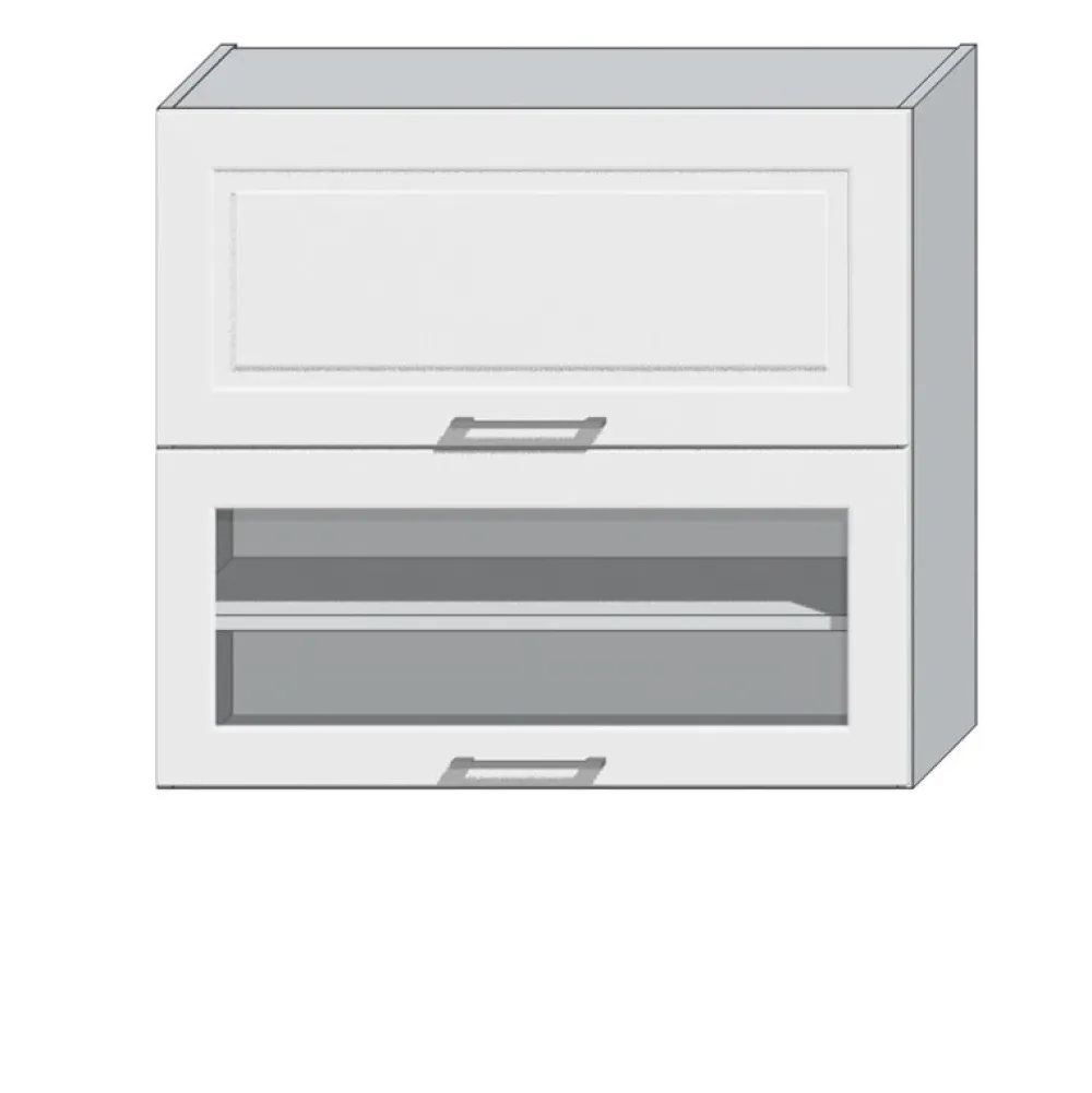 Meble Kuchenne>Stolkar Szafka kuchenna ze szklanym frontem 80 cm NATALIA