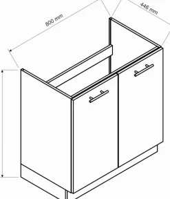 Meble Kuchenne>Stolkar Szafka kuchenna zlewozmywakowa 80 cm CLARA