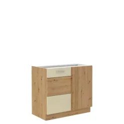 Meble Kuchenne>Lempert Szafka narożna kuchenna stojąca Kremowy AGATA