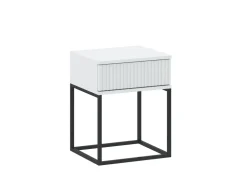 Szafki Nocne>INTER MEBLE Szafka nocna 40 cm do sypialni z szufladą COTTA biały