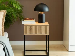 Szafki Nocne>INTER MEBLE Szafka nocna 40 cm do sypialni z szufladą COTTA biały