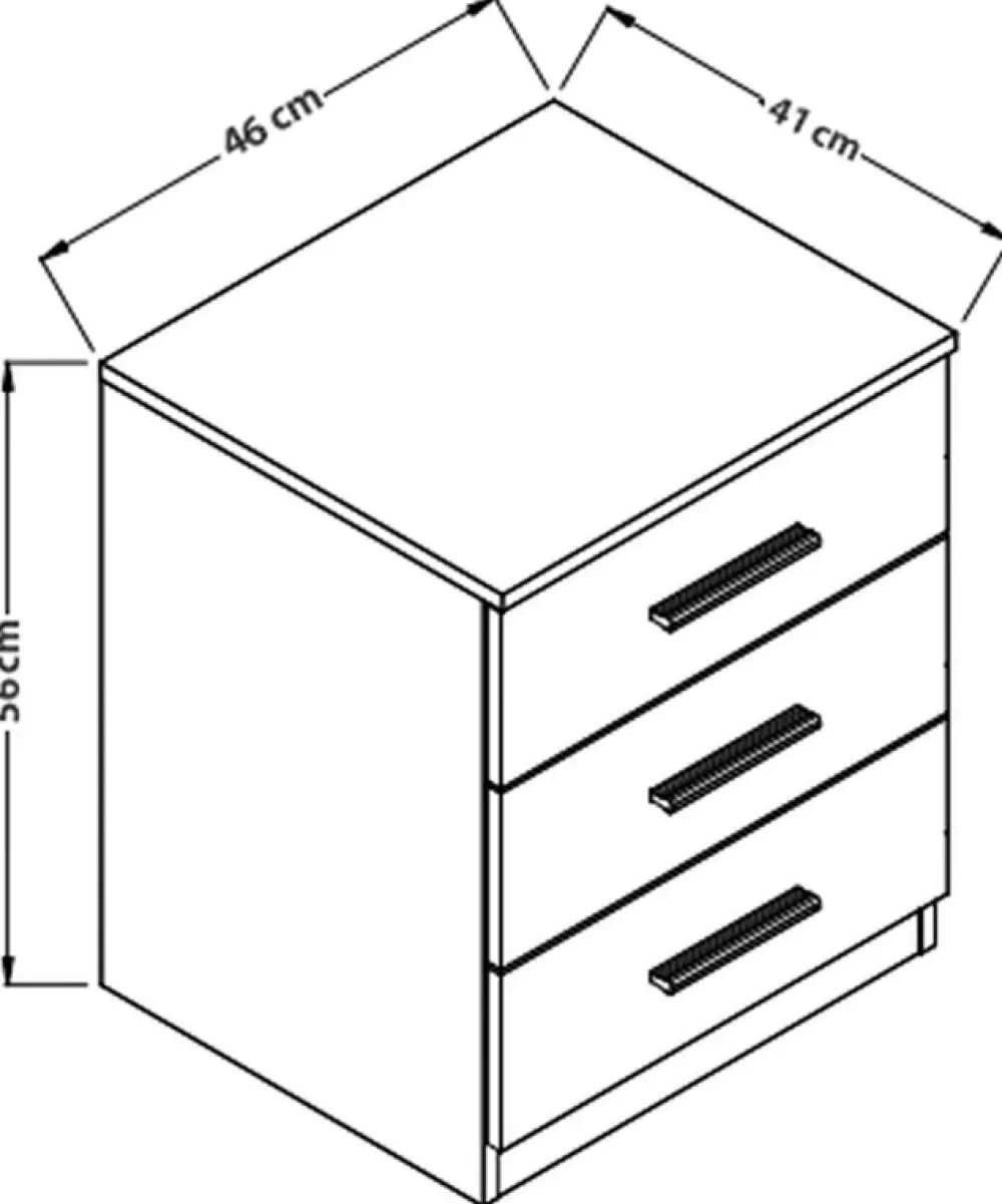 Zestawy Mebli Do Sypialni|Szafki Nocne>Helvetia Szafka nocna 45 cm z szufladami do sypialni BETA