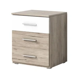 Zestawy Mebli Do Sypialni|Szafki Nocne>Helvetia Szafka nocna 46 cm z szufladami san remo jasne BETA