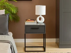 Szafki Nocne>INTER MEBLE Szafka nocna biała do sypialni COTTA z szufladą biały