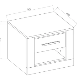 Zestawy Mebli Do Sypialni|Szafki Nocne></noscript>lenart. Szafka nocna biała z szufladą nowoczesna IDEA biały