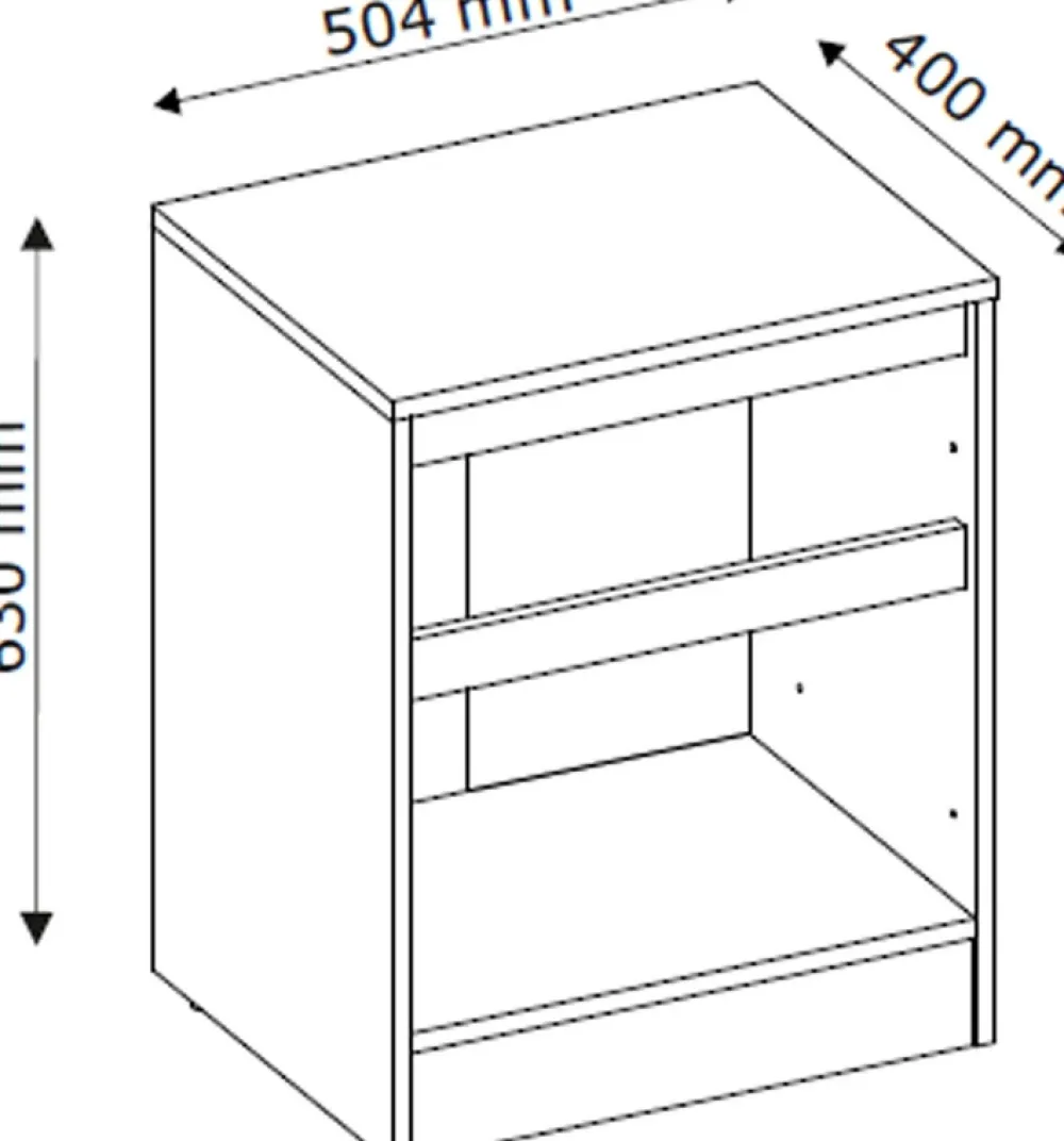 Zestawy Mebli Do Sypialni|Szafki Nocne>INTER MEBLE Szafka nocna do sypialni BALVIO biały