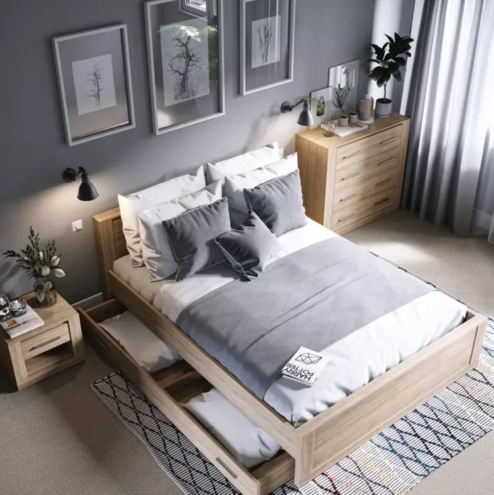 Zestawy Mebli Do Sypialni|Szafki Nocne>lenart. Szafka nocna do sypialni IDEA dąb shetland