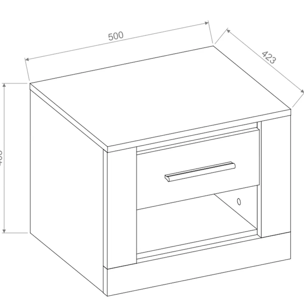 Zestawy Mebli Do Sypialni|Szafki Nocne>lenart. Szafka nocna do sypialni IDEA dąb shetland
