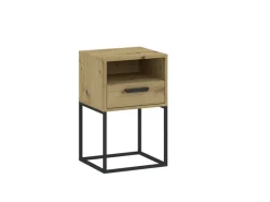 Szafki Nocne>INTER MEBLE Szafka nocna do sypialni COTTA z szufladą i półką dąb artisan
