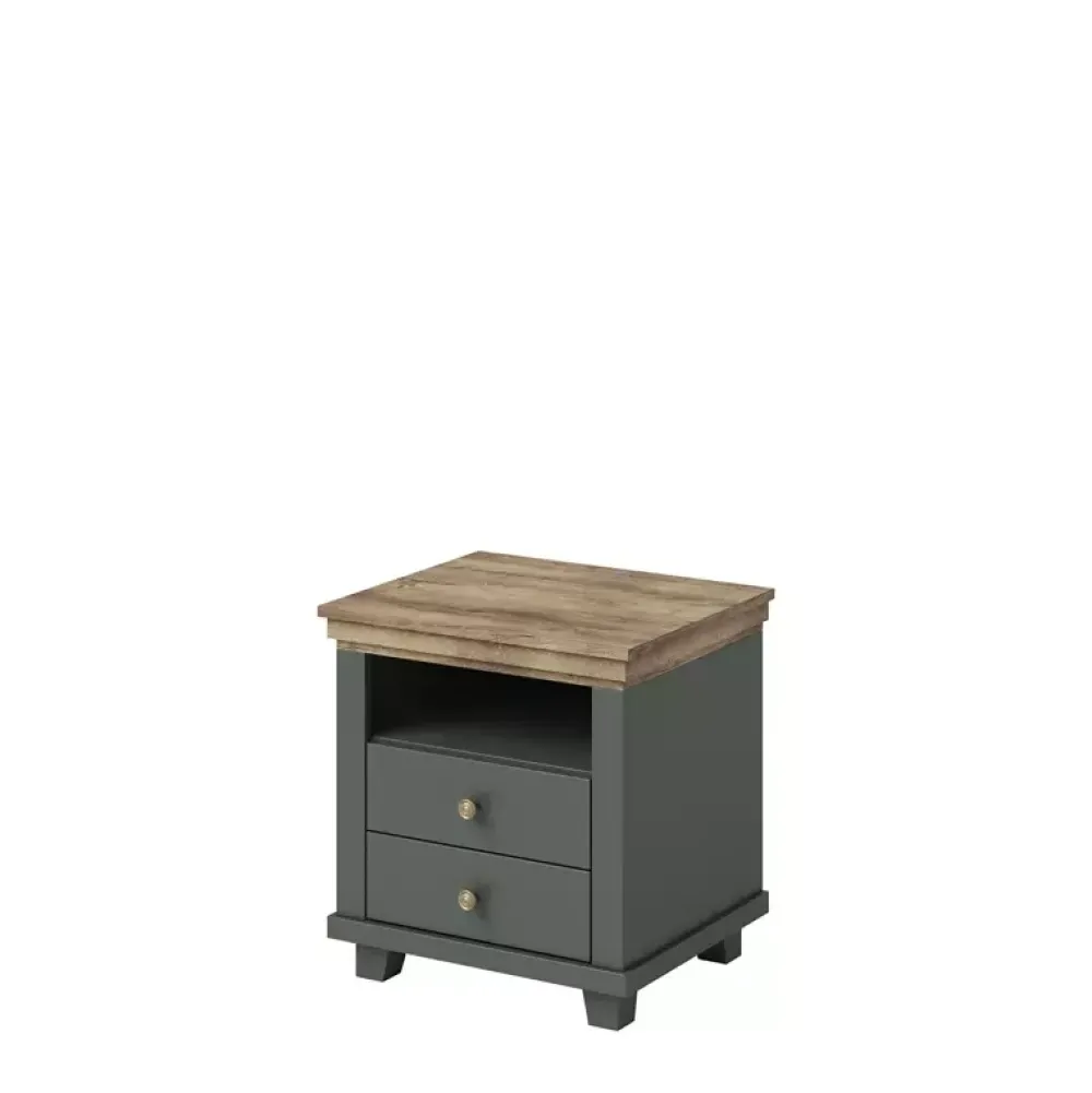 Zestawy Mebli Do Sypialni|Szafki Nocne>Helvetia Szafka nocna do sypialni IVORIA zielony