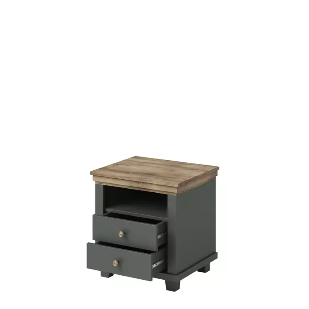 Zestawy Mebli Do Sypialni|Szafki Nocne>Helvetia Szafka nocna do sypialni IVORIA zielony