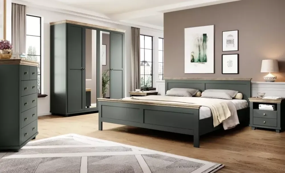 Zestawy Mebli Do Sypialni|Szafki Nocne>Helvetia Szafka nocna do sypialni IVORIA zielony