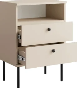 Szafki Nocne>MEBLOSIEK Szafka nocna HIGHLANDER z szufladami owa beż