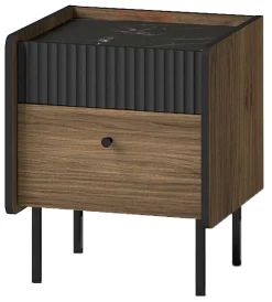 Szafki Nocne>DOLMAR Szafka nocna z dwoma szufladami 40 cm PINNACLE