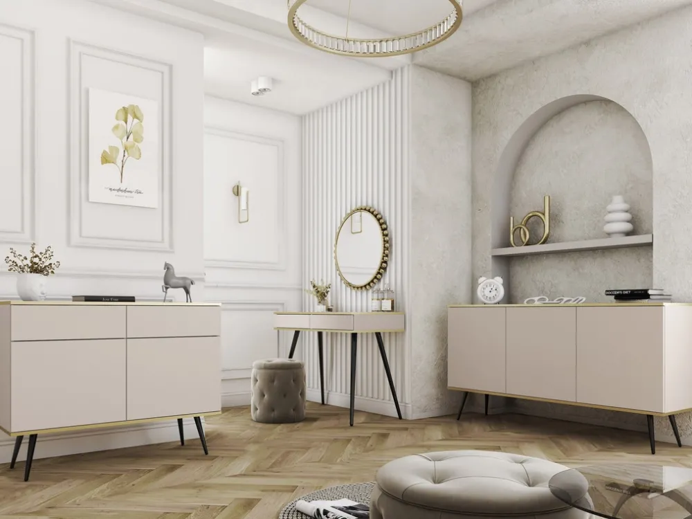 Szafki Nocne>PIASKI Szafka nocna z szufladą 54 cm ORVIETO beż