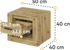 Meble Dla Dzieci|Meble Młodzieżowe></noscript>lenart. Szafka nocna z szufladą 50 cm ARTI dąb artisan