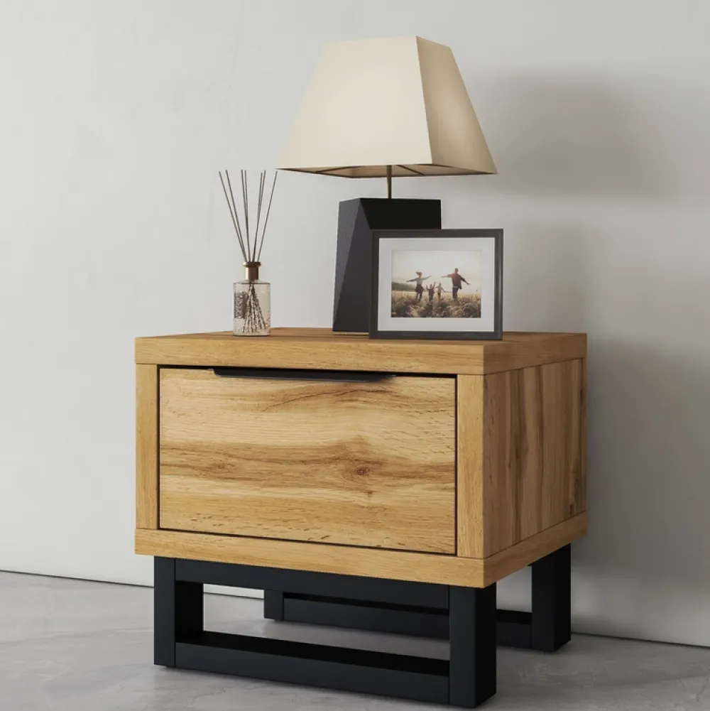 Meble Młodzieżowe|Zestawy Mebli Do Sypialni>Helvetia Szafka nocna z szufladą do sypialni 55 cm HALLE S