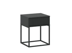 Szafki Nocne>INTER MEBLE Szafka nocna z szufladą push to open COTTA czarny