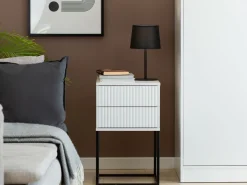 Szafki Nocne>INTER MEBLE Szafka nocna z szufladami push to open COTTA dąb artisan