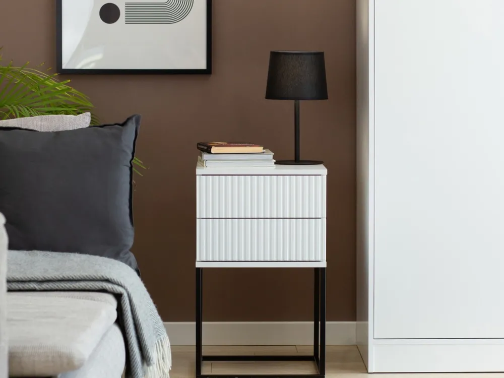 Szafki Nocne>INTER MEBLE Szafka nocna z szufladami push to open COTTA dąb artisan