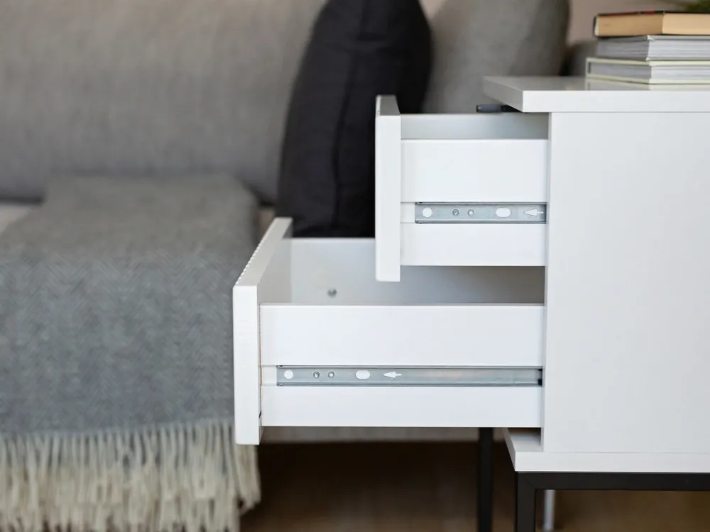 Szafki Nocne>INTER MEBLE Szafka nocna z szufladami push to open COTTA dąb artisan