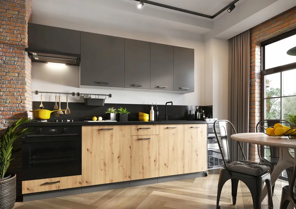 Meble Kuchenne>Stolkar Szafka pod kuchenkę gazową 60 cm dąb artisan CLARA