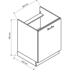 Meble Kuchenne>Stolkar Szafka pod płytę indukcyjną 60 ADELE