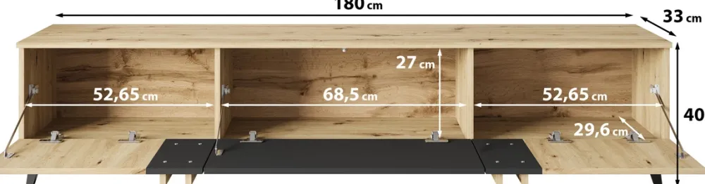 Zestawy Mebli Do Salonu|Szafki Rtv>BRATEX Szafka pod telewizor 180 cm HOMELY congo