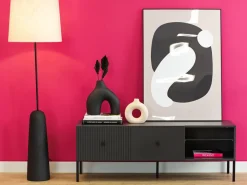 Szafki Rtv></noscript>INTER MEBLE Szafka pod telewizor 135 cm do salonu VALTEO czarna czarny