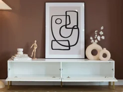 Szafki Rtv>INTER MEBLE Szafka pod telewizor 180 cm do salonu VALTEO biały