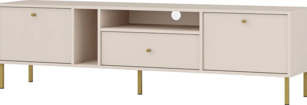 Zestawy Mebli Do Salonu|Szafki Rtv>Lempert Szafka pod telewizor 180 cm RTV 180 cm TOKEN beż piaskowy