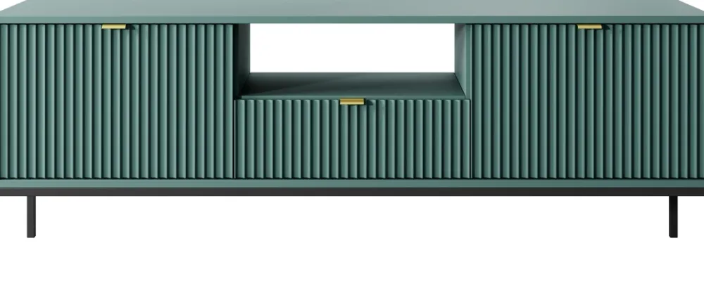 Szafki Rtv>PIASKI Szafka pod telewizor z szufladą AVANTI 154 cm ryflowane fronty labrador