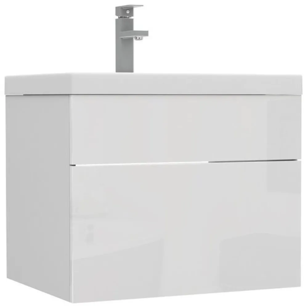 Meble Łazienkowe|Szafki Pod Umywalkę>Lempert Szafka pod umywalkę połysk PARIS biały