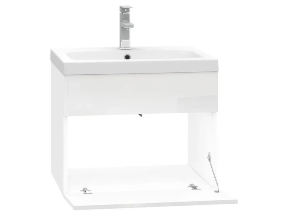 Meble Łazienkowe|Szafki Pod Umywalkę>Lempert Szafka pod umywalkę połysk PARIS biały