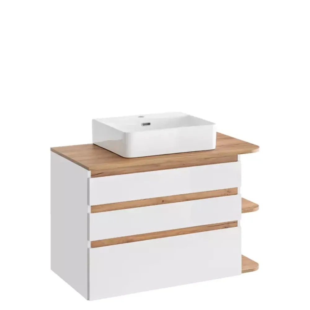 Meble Łazienkowe|Szafki Łazienkowe>COMAD Szafka pod umywalkę nablatową biała PELACCI
