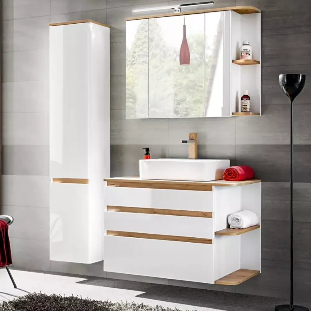 Meble Łazienkowe|Szafki Łazienkowe>COMAD Szafka pod umywalkę nablatową biała PELACCI