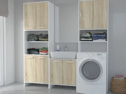 Meble Łazienkowe|Szafki>Lempert Szafka pod zabudowę pralki 60 cm MORENA dąb sonoma