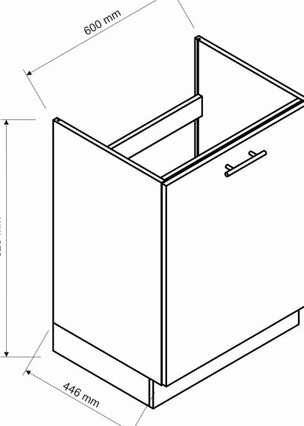 Meble Kuchenne>Stolkar Szafka pod zlew 60 cm CLARA