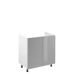 Meble Kuchenne>GAŁA MEBLE Szafka pod zlewozmywak 80 cm szary połysk ACELSIO