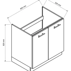Meble Kuchenne>Stolkar Szafka pod zlewozmywak ADELE