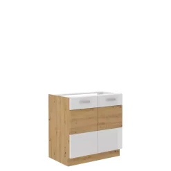 Meble Kuchenne>Lempert Szafka pod zlewozmywak Biały 80 cm AGATA