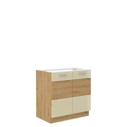 Meble Kuchenne>Lempert Szafka pod zlewozmywak Kremowy 80 cm AGATA