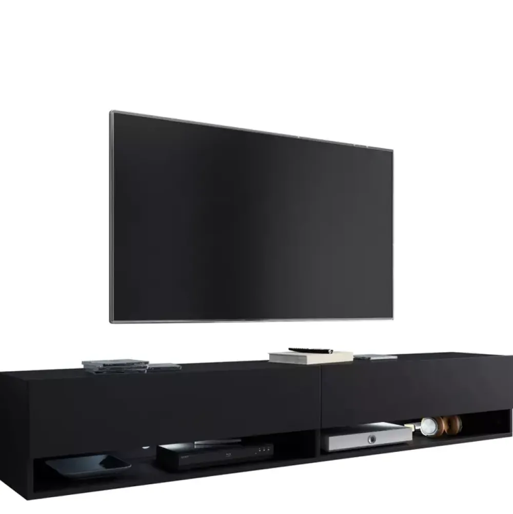 Szafki Rtv>BRATEX Szafka rtv 180 cm AROMA czarny grafit