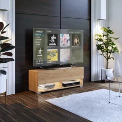 Zestawy Mebli Do Salonu|Szafki Rtv></noscript>BROMARKT Szafka RTV 105 cm dąb złoty QUAD dąb craft złoty