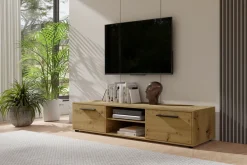 Zestawy Mebli Do Sypialni|Szafki Rtv></noscript>GiB Meble Szafka RTV 190 cm do salonu MAXIDO dąb artisan