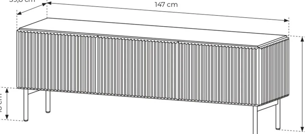 Zestawy Mebli Do Salonu|Szafki Rtv>LASKI Szafka RTV 150 cm do salonu MEZZO kaszmir