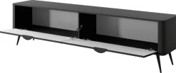 Zestawy Mebli Do Salonu|Szafki Rtv>LASKI Szafka RTV 200 cm do salonu LEONTE czarny