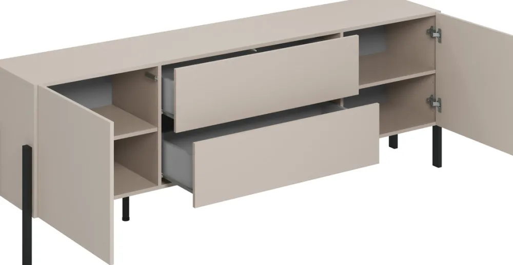 Zestawy Mebli Do Salonu|Szafki Rtv>Helvetia Szafka RTV 204 cm do salonu z szufladami JUKON kaszmir