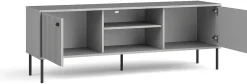 Zestawy Mebli Do Salonu|Szafki Rtv>MEBLOSIEK Szafka RTV 156 cm do salonu IRYS z szafkami i wnękami szara